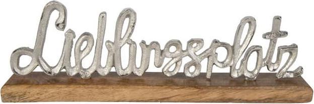 Produktbild Ootb Silberfarbener Schriftzug, Lieblingsplatz (40 x 12 cm)