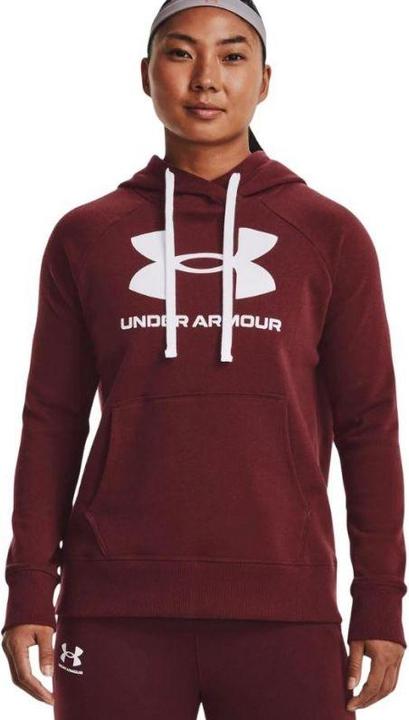 Immagine prodotto Under Armour Donna Rival Fleece Logo Felpa con cappuccio Borgogna 1356318 690 (M)