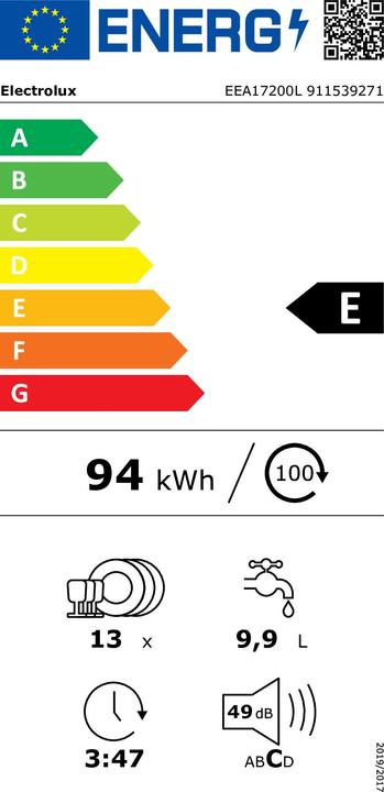 Energie-Label Electrolux EEA17200L