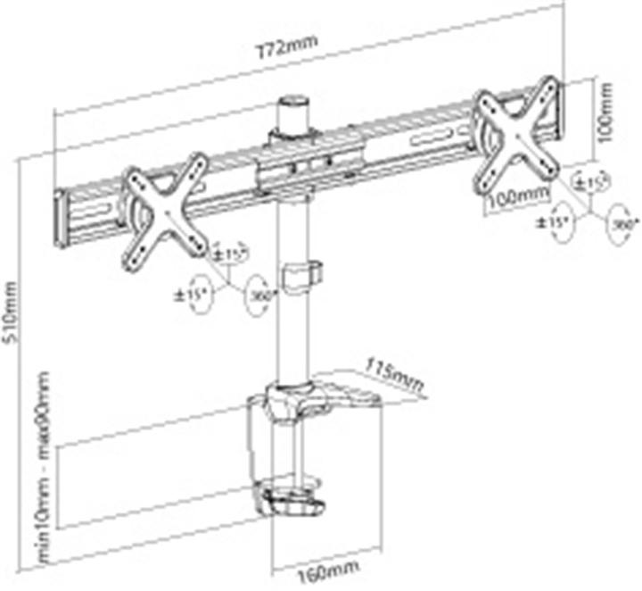 Image du produit Goobay ScreenFlex Twin (Tables, 23")