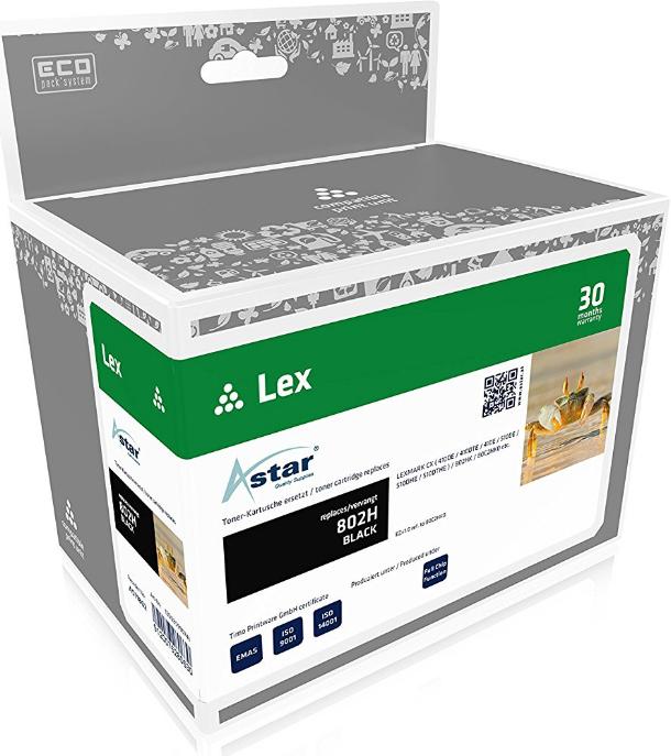 Produktbild Astar Schwarz - kompatibel - Tonerpatrone - für Lexmark CX410de (BK)