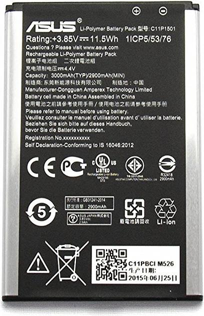 Produktbild ASUS C11P1501 - Akku - Schwarz - Lithium Polymer (LiPo) - 3000 mAh - 3,85 V - 11,5 Wh
