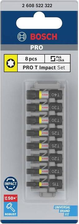 Productafbeelding Bosch Professional Zubehör Bit inlay impact controle (T30, T15, T40, T20, T25)