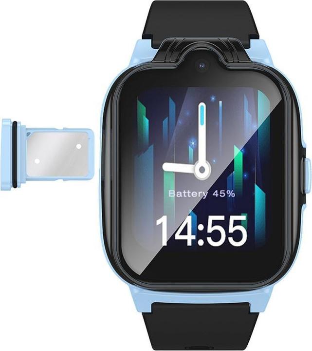 Produktbild Hoco Headphone with microphone smartwatch for kids with call function 4G Y104 blue (4G)