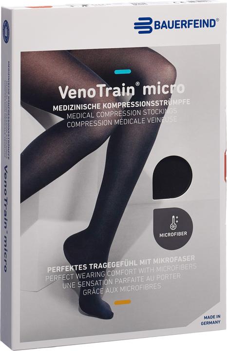 Produktbild Veno Train MICRO A-G KKL2 M plus/long offene Fussspitze schwarz Haftband Noppen (M)
