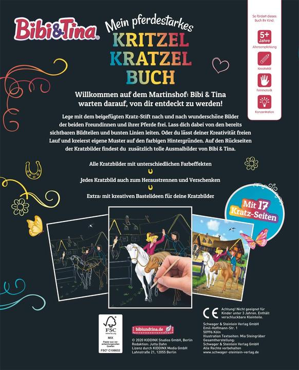 Produktbild Bibi & Tina - Mein pferdestarkes Kritzel-Kratzel-Buch