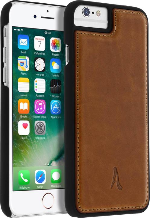 Actual product image Akashi Schutzhülle aus Echtleder stoss- kratzfest für iPhone 6/ 6S/7 / 8 – Kupfer (Apple iPhone SE (3rd Gen))