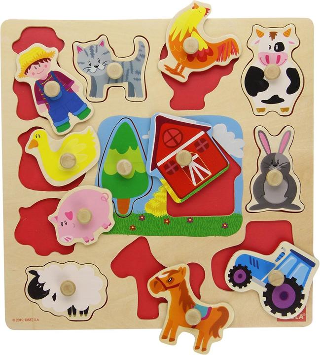 Actual product image Goula Puzzle Silhouette Farm (12 pieces)