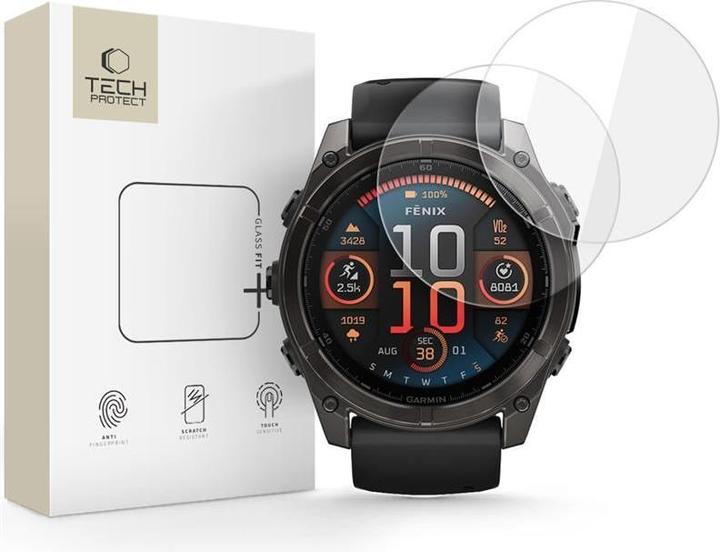 Immagine prodotto Tech-Protect Glass Fit+ 2er-Pack Panzerglas für Garmin Fenix ​​8 51mm - Klar