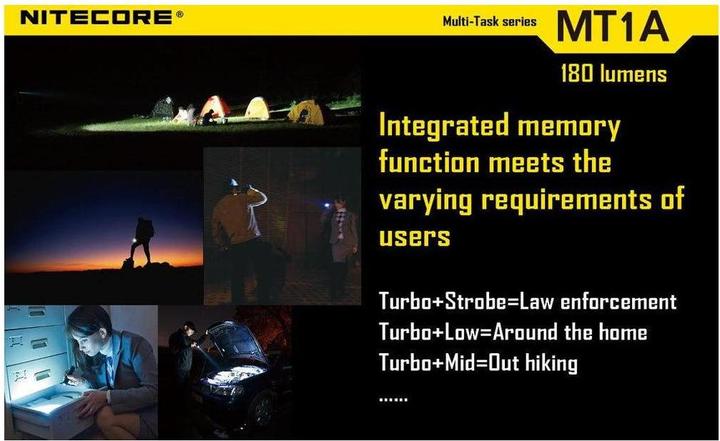 Produktbild Nitecore Mt1a (10.50 cm, 180 lm)