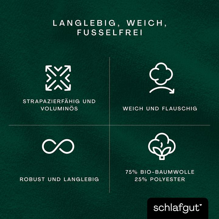 Nährwerte und Zutaten schlafgut Frottex (90 x 190 - 100 x 220 cm)