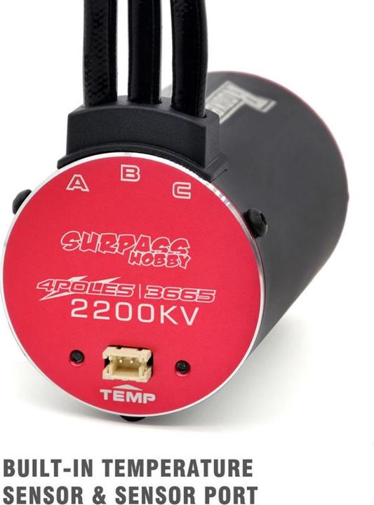 Produktbild Surpass Hobby Rocket V2 supersonic 3665 brushless motor 3150KV with 80A ESC combo