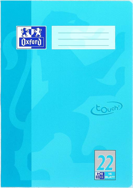 Produktbild Oxford Schulheft "Touch", A4, Lineatur 22 (A4, Kariert, Harter Einband)