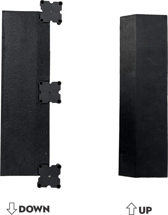 Gladiatorfit Rampe für Gummiboden 100x100x2 cm für Innen- und Aussenbereiche (2 cm)