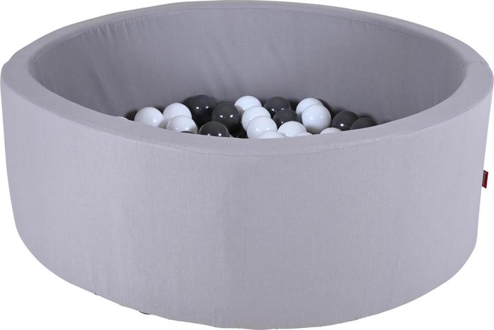 Knorrtoys Bällebad soft "Grey" - 100 balls grey/white (ca. 6cm Durchmesser)