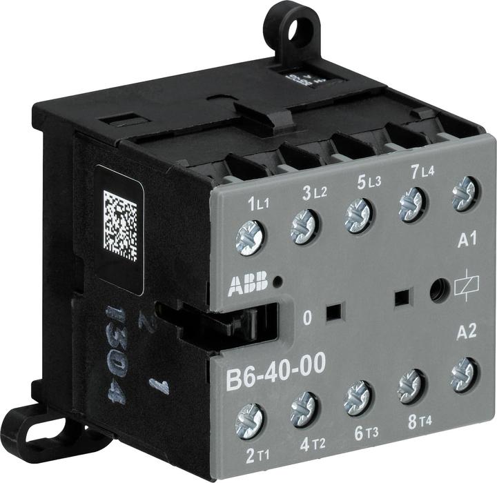 Image du produit ABB B6-40-00 Contacteur de puissance / bobine 24 V, 4 -pôles 4 contacts NO / 20 A