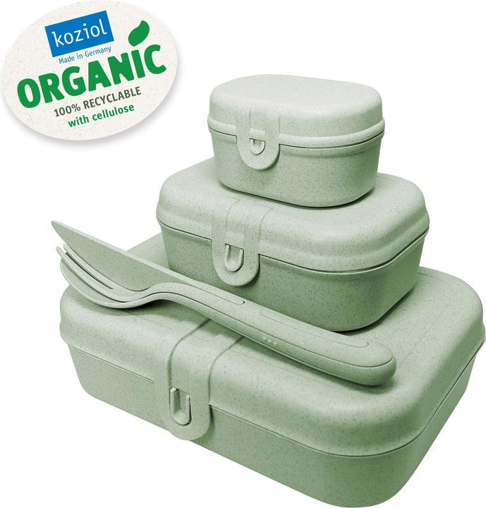 Actual product image Koziol Lunchbox Pascal Ready Organic 4-parts, blue
