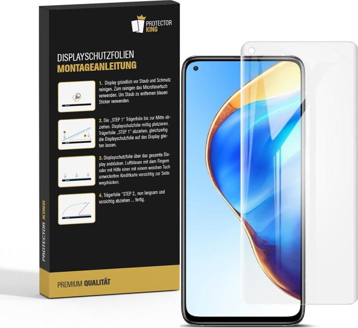 Energie-Label Protectorking 6x Panzerfolie Anti-Shock Full Cover HD Klar (6 Stück, Xiaomi Mi 10T)