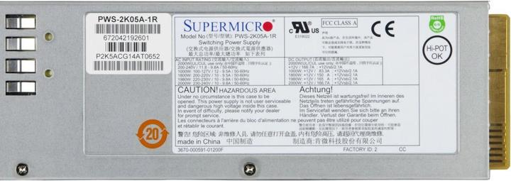 Actual product image Supermicro PWS-2K05A-1R: Power supply 2000W