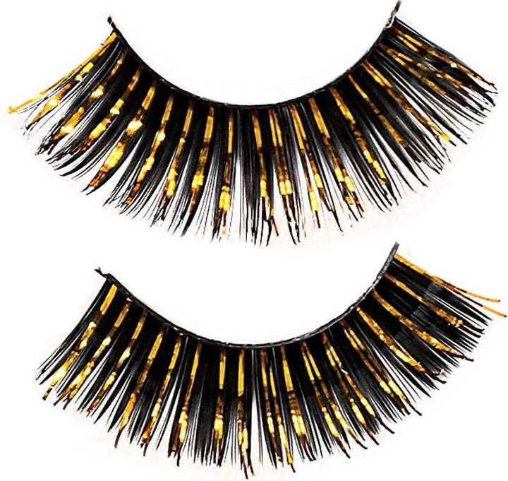 Actual product image Widmann Long black and gold eyelashes (Artificial eyelashes)