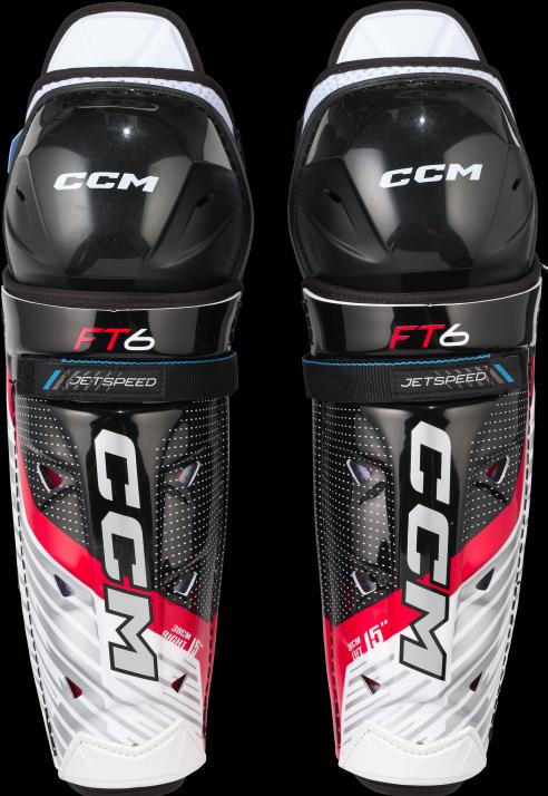 Actual product image CCM JetSpeed FT6 JR hockey shin guards (12"/30 cm) (30)