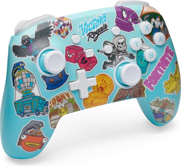 Actual product image PowerA Enhanced Wireless Controller - Fortnite Sticker Mania (Switch Lite, Switch OLED, Switch)