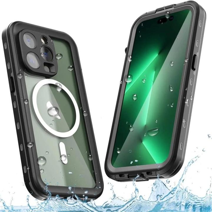 Produktbild Redpepper Apple iPhone 14 - IP68 Dot+ Series Wasserdichtes Outdoor Case mit Magsafe, schwarz (Apple iPhone 14)