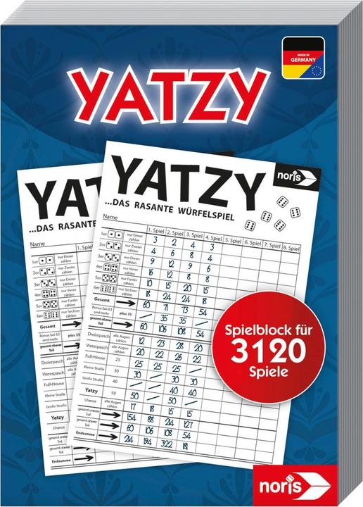 Noris Yatzy Spielblock (Deutsch)
