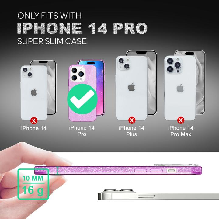 Produktbild Nalia Glitzer Hülle (Apple iPhone 14 Pro)