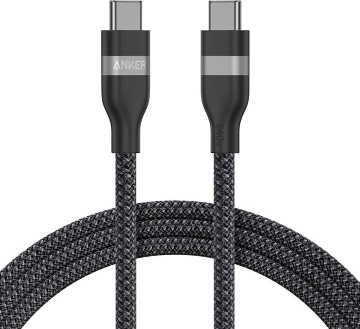 Actual product image Anker A82E2 USB cable 1 8 m USB C Black (1.80 m, 240 W)