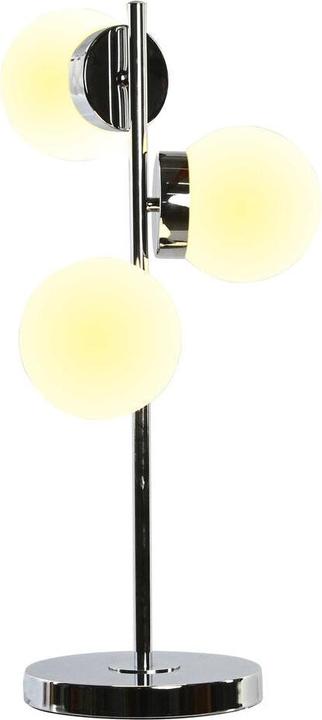 Actual product image DKD Home Decor Desk lamp 26 x 26 x 59 cm Crystal Silver Metal White 220 V 50 W 23 x 23 x 49 cm