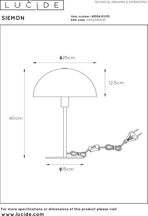 Image du produit Lucide Siemon (E14)