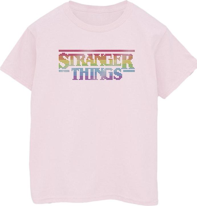 Netflix Stranger Things Rainbow Dot Logo TShirt (XXL)
