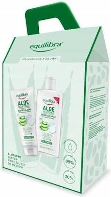 Immagine prodotto Equilibra Set per la cura dei capelli all'aloe vera con acido ialuronico Shampoo 265 Ml + Balsamo 200 Ml (Set per la cura dei capelli)