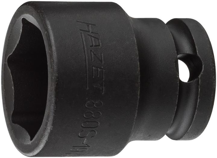 HAZET Impact socket ∙ hexagon 880S-19 ∙ Square, hollow 10 mm (3/8 inch) ∙ Outside hexagon traction … (19 mm)