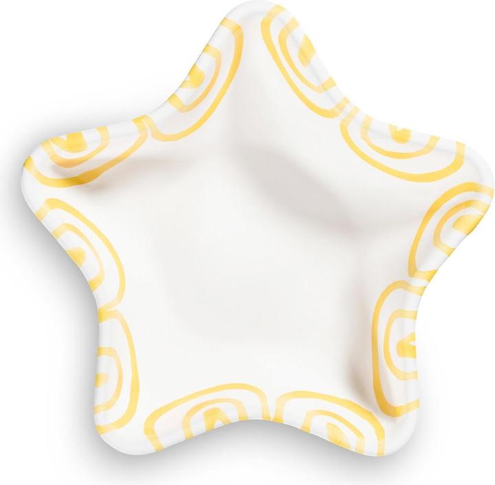 Produktbild Gmundner Keramik Gelbgeflammt, Sternschale (L: 14cm)