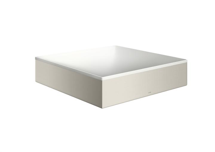 Produktbild hansgrohe AXOR Suite Aufsatzwaschtisch, eckig, 400x400mm, mit Metallrahmen, ohne Überlauf, SolidSur (400 mm, 400 mm)