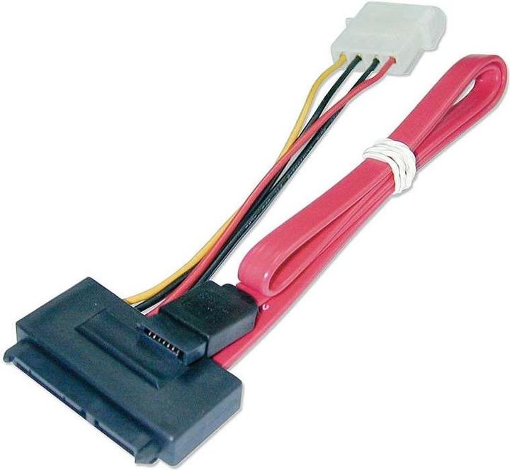 Produktbild Lindy SATA-Kabel interne Stromversorgung, 4-polig, SATA bis SATA Combo (W)