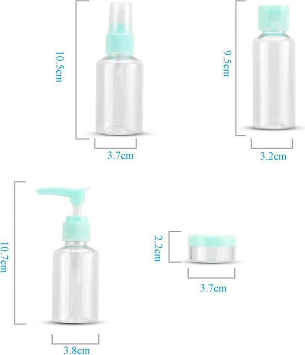 Produktbild Intirilife Flaschen Set in BLAU TRANSPARENT