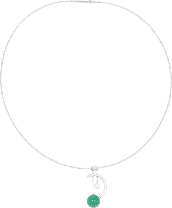 Image du produit Xen Collier Atelier avec agate verte et perle de culture d'eau douce 42 cm (Acier inoxydable, 42 cm)
