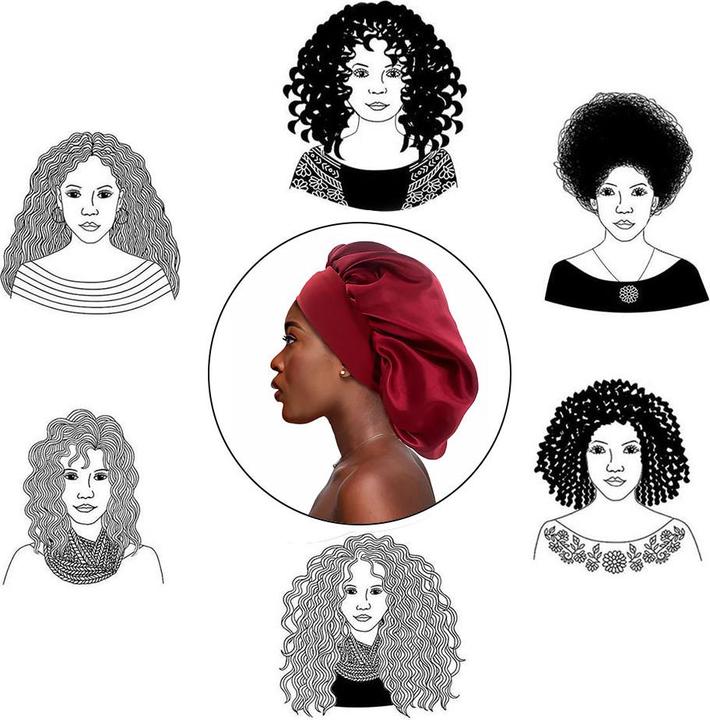 Actual product image X-Tac Satin Hair Sleeping Bonnet