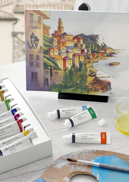 Produktbild Faber-Castell Ölfarbe (12 Farben in 9 ml Tuben in einer Kartonverpackung, 9 ml)