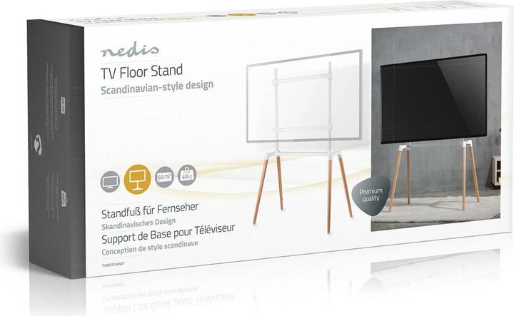 Produktbild Nedis TV Bodenständer 60 - 75 " maximal unterstützes Bildschirmgewicht: 40 kg Scandinavian Design A (75", 40 kg)