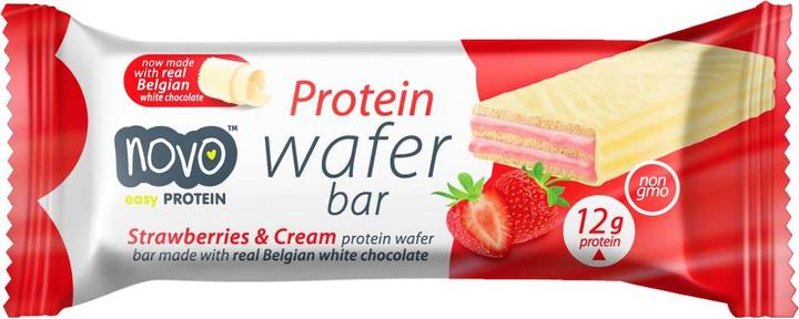 Image du produit Novo Barre de gaufrettes protéinées (Fraise & Crème, 12 pcs, 605 g)