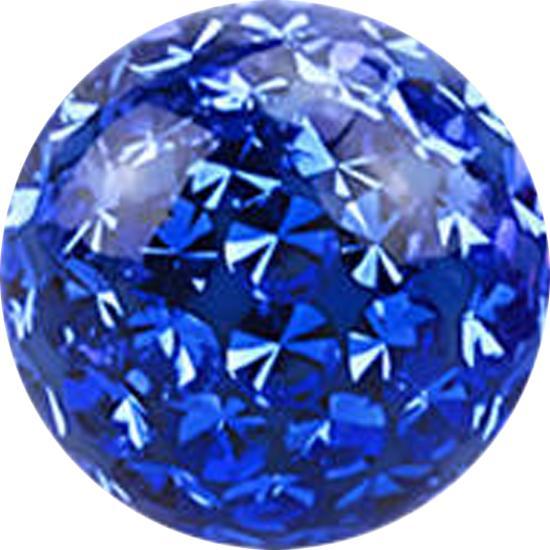 Star Piercing Kristall Kugel dunkelblau Epoxy Schutzschicht (Chirurgenstahl 316L, ohne Messing)