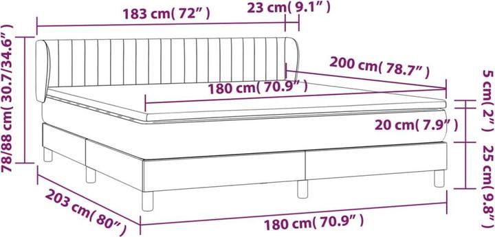 Produktbild VidaXL Valry (180 x 200 cm, 180 x 200 cm)