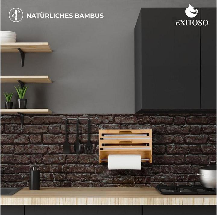 Produktbild Exitoso 3 in 1 Küchenrollenhalter Braun