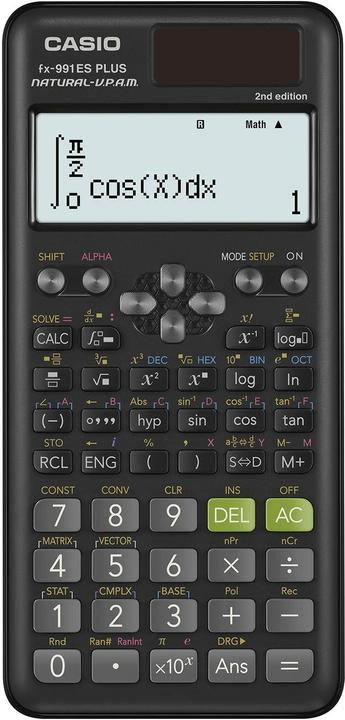 Actual product image Casio FX991ES Plus 2nd edition (Solar cells, Batteries)