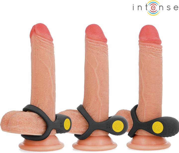 Produktbild Intense Alex Vibrator Doppel-Penisring 10 Vibrationen Schwarz