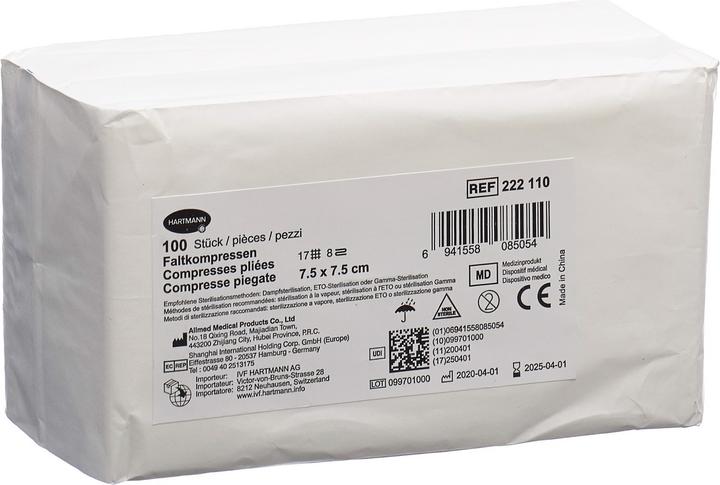 Actual product image IVF Hartmann Faltkompresse Typ 17 7.5x7.5cm 8 fach